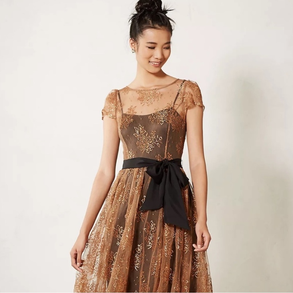 Anthropologie | Moulinette Soeurs Honeyed Lace Dress - Picture 1 of 12